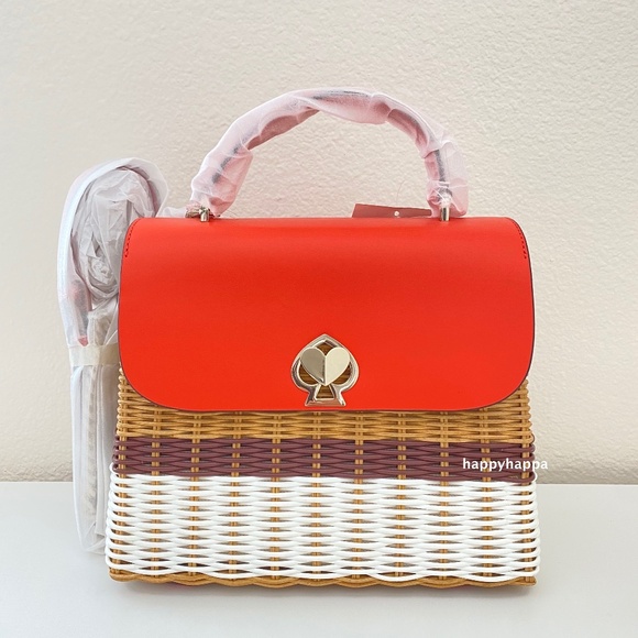 <Kate Spade> romy wicker medium top-handle bag